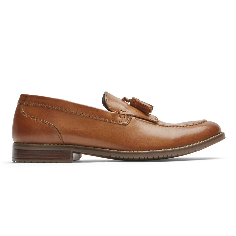 Rockport Singapore Mens Loafers - Style Purpose 3 Tassel Brown - CH6721958